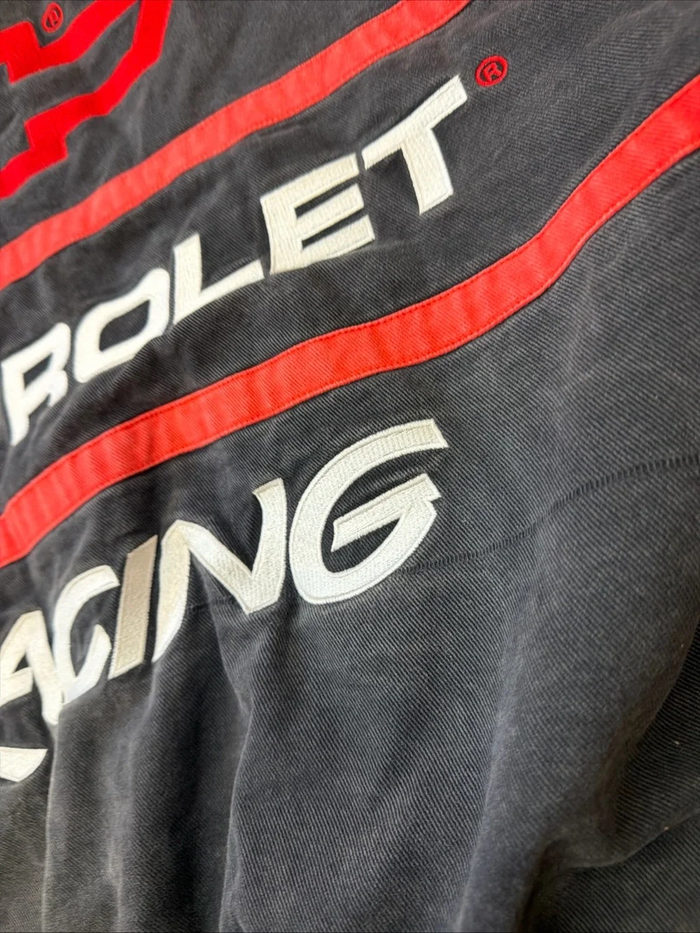Vintage Chevrolet Racing Men's Black & Red Bomber Jacket